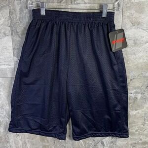 Black mesh athletic shorts with drawstring waist‎ Kids Size 14-16  #activewear